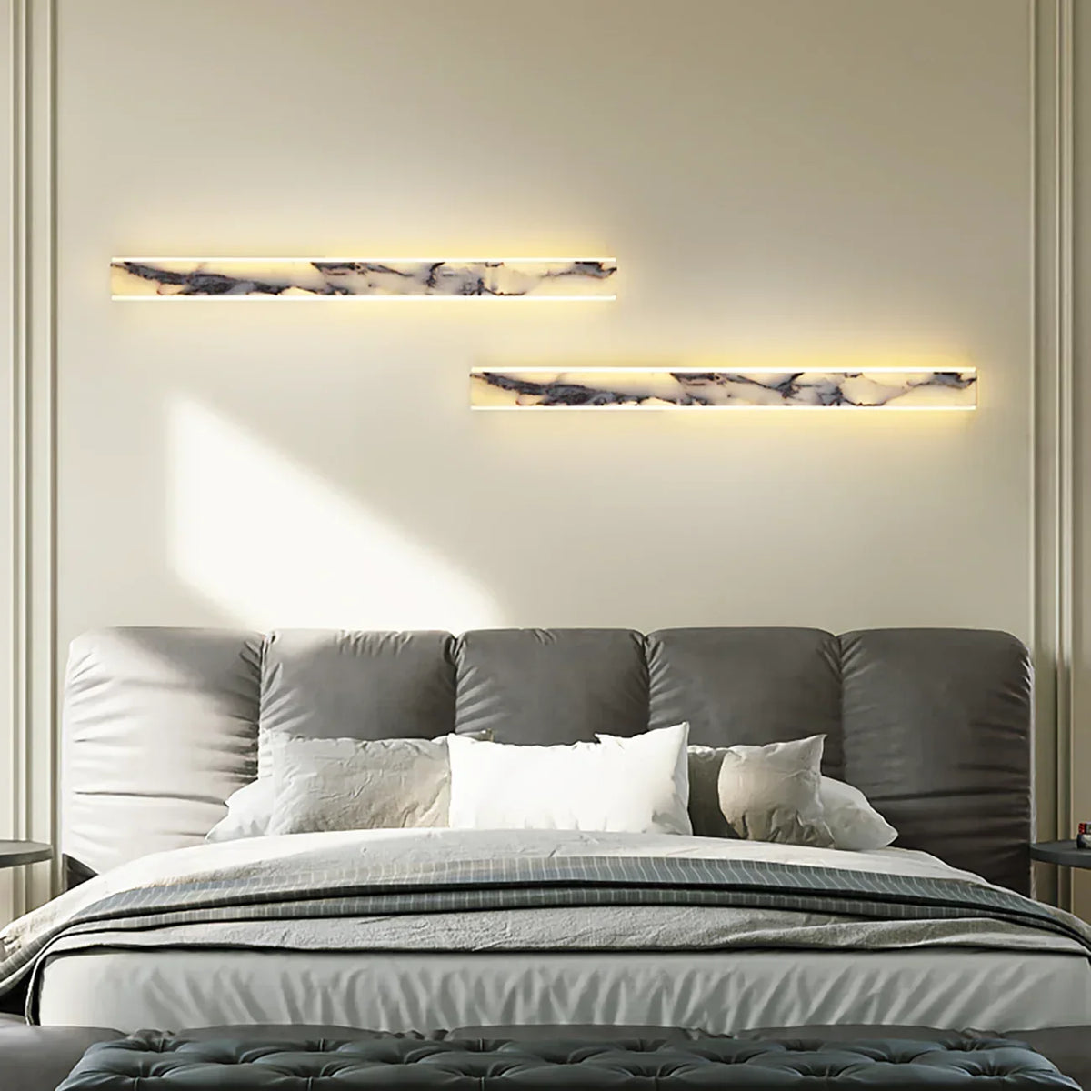 Linear Marble Rectangular Wall Lamp