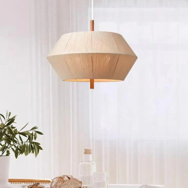 Oak rope chandelier