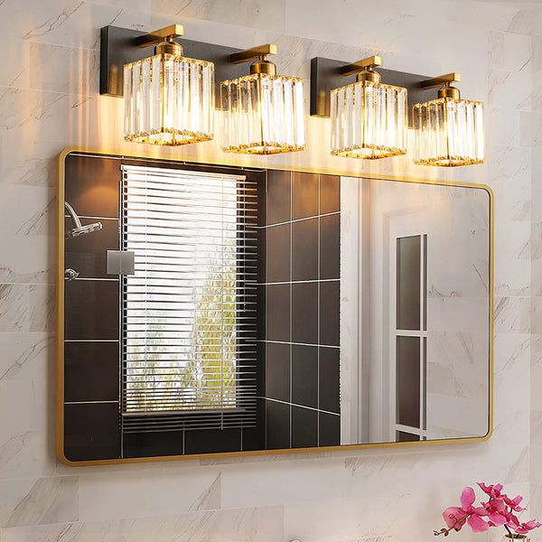 Kristy Vintage LED Metal/Crystal Wall Lamp For Mirror, Gold