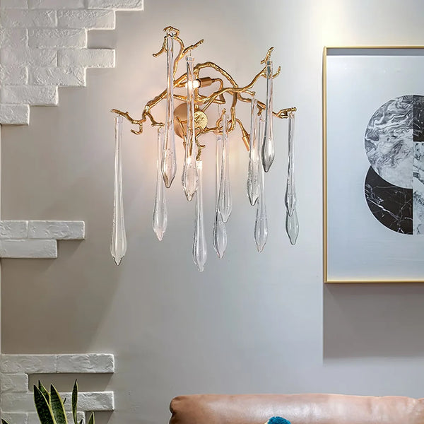 Aqua Salix Crystal Wall Lamp