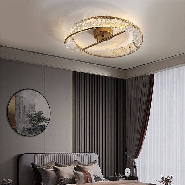 Modern Round LED Crystal Ceiling Lamp For Living Room