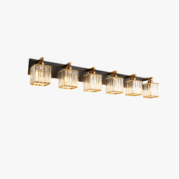 Kristy Vintage LED Metal/Crystal Wall Lamp For Mirror, Gold