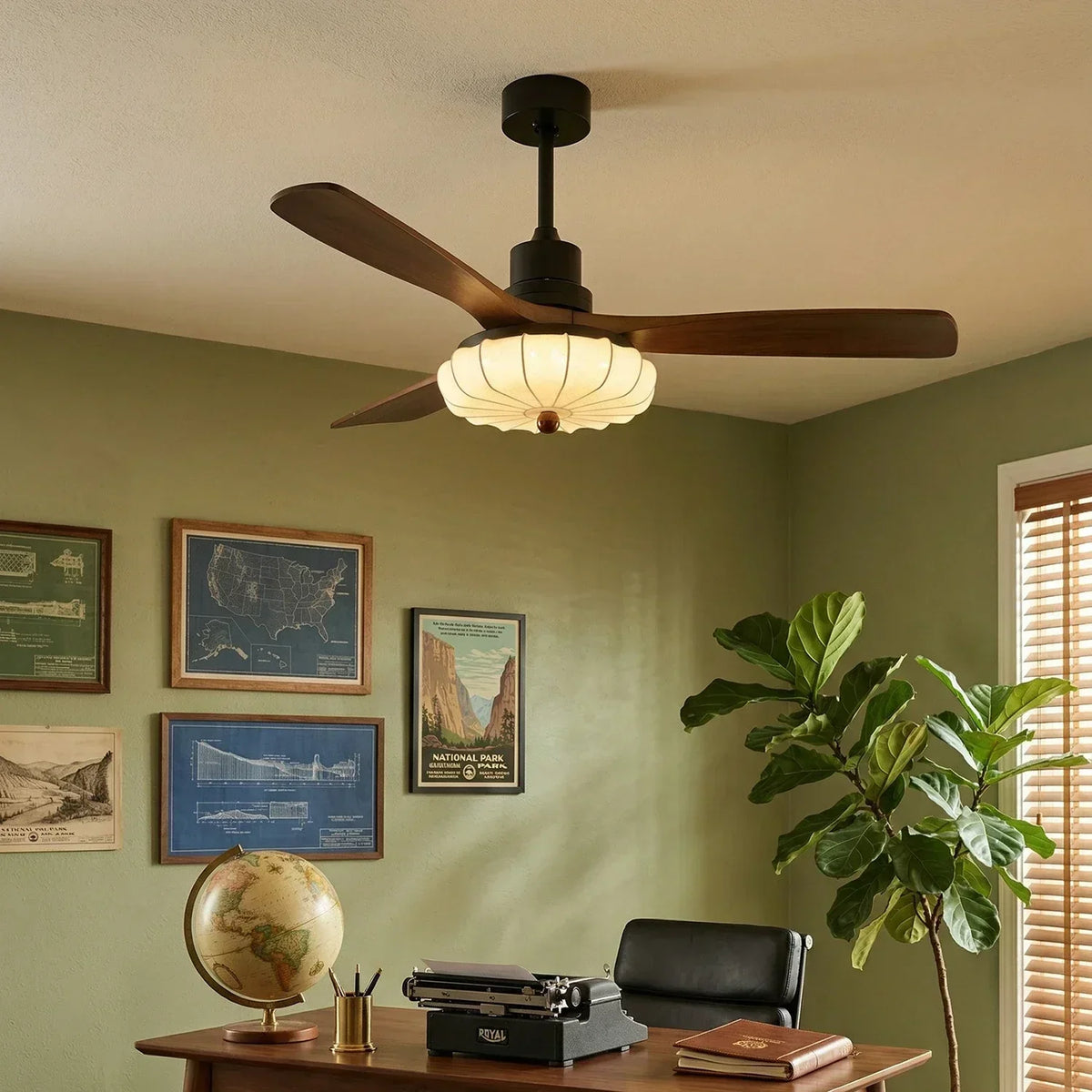 Lotus Bloom Ceiling Fan Light
