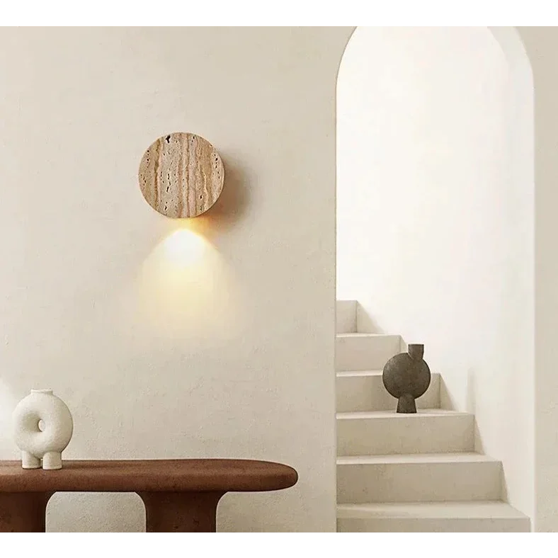 Bonetti Wall Light | Travertine Cylinder | CL502