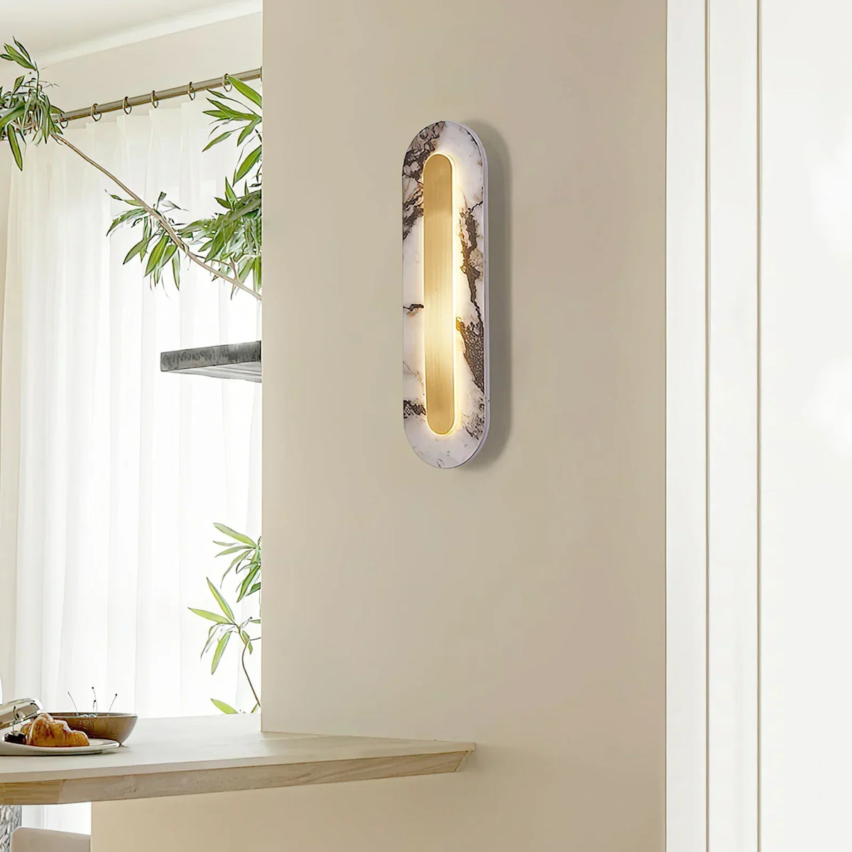 Oval Marble Marmo Wall Lamp