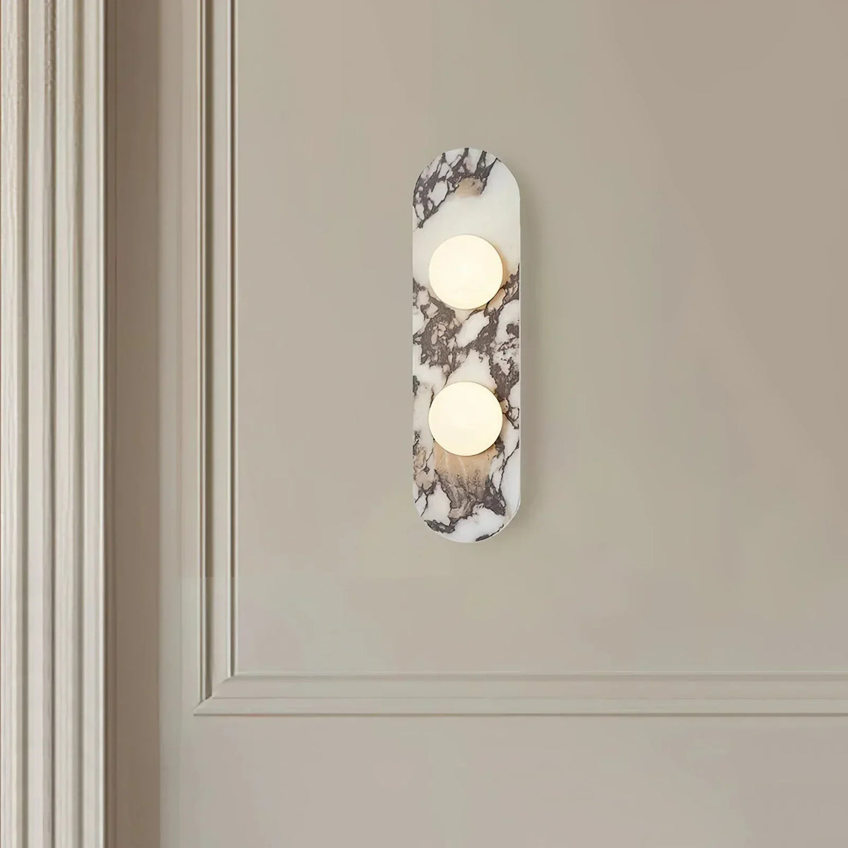 Oval Marble Modulo Glass Wall Lamp