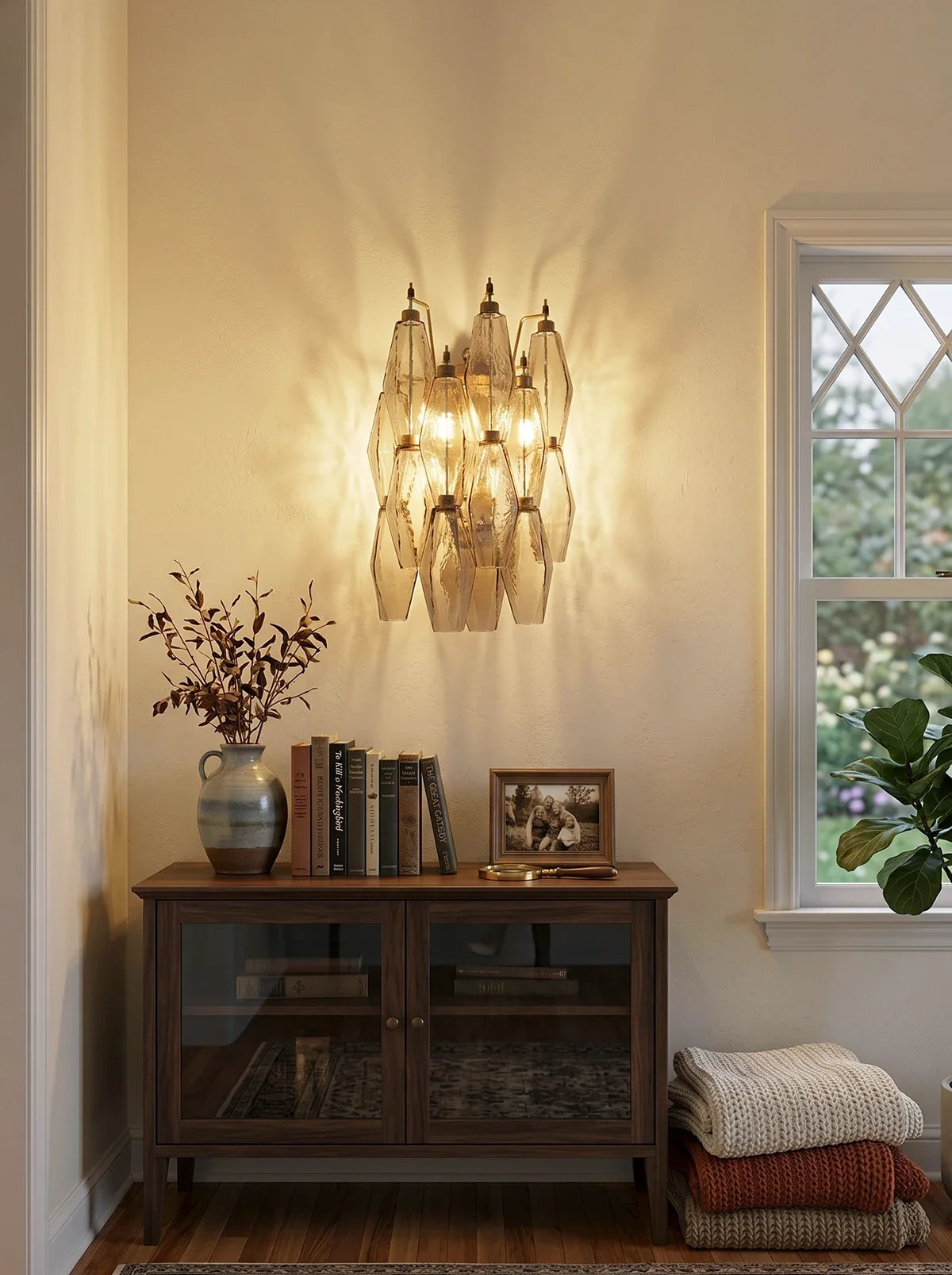 Poliedri Pink Wall Lamp