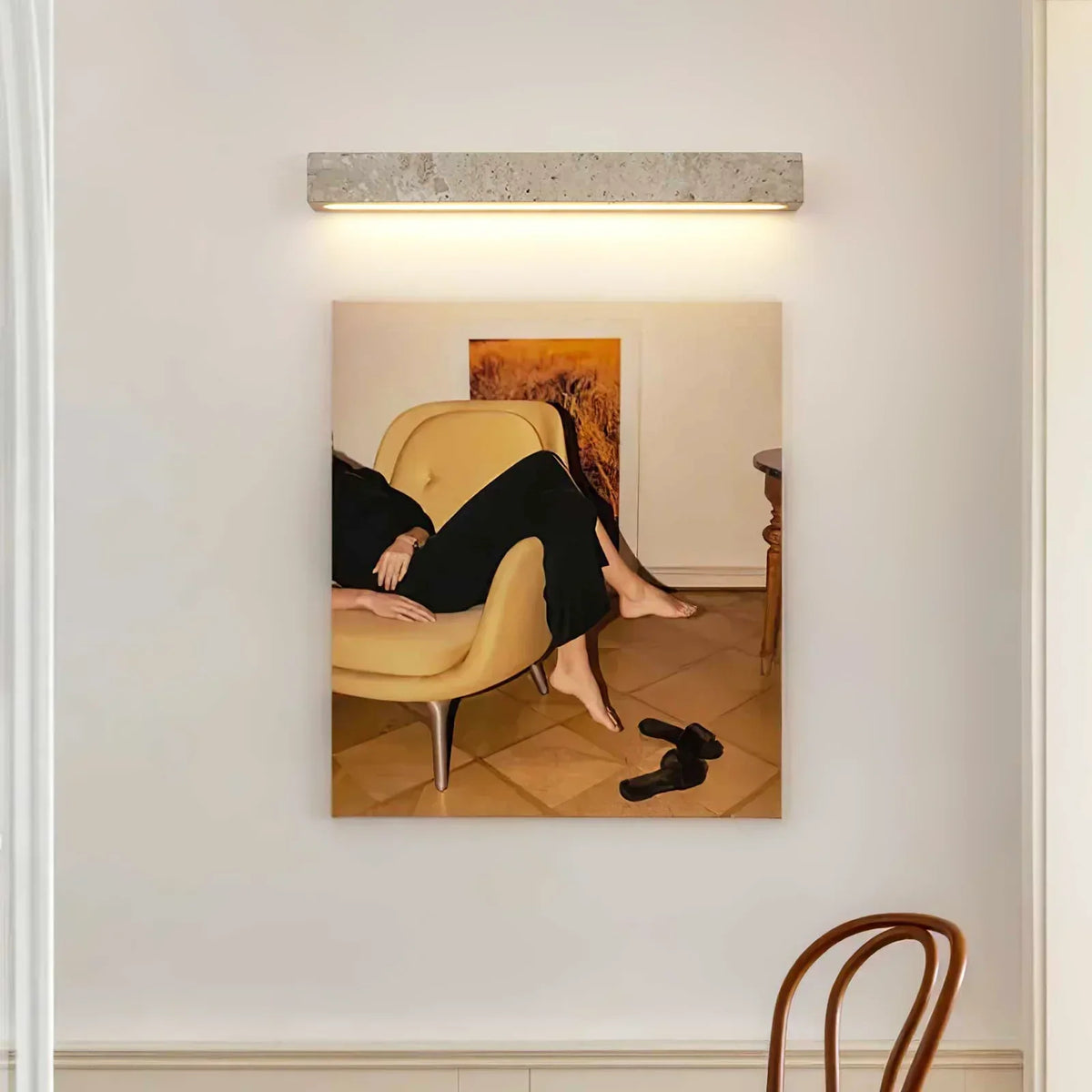 Rectangle Travertine Stravik Wall Light
