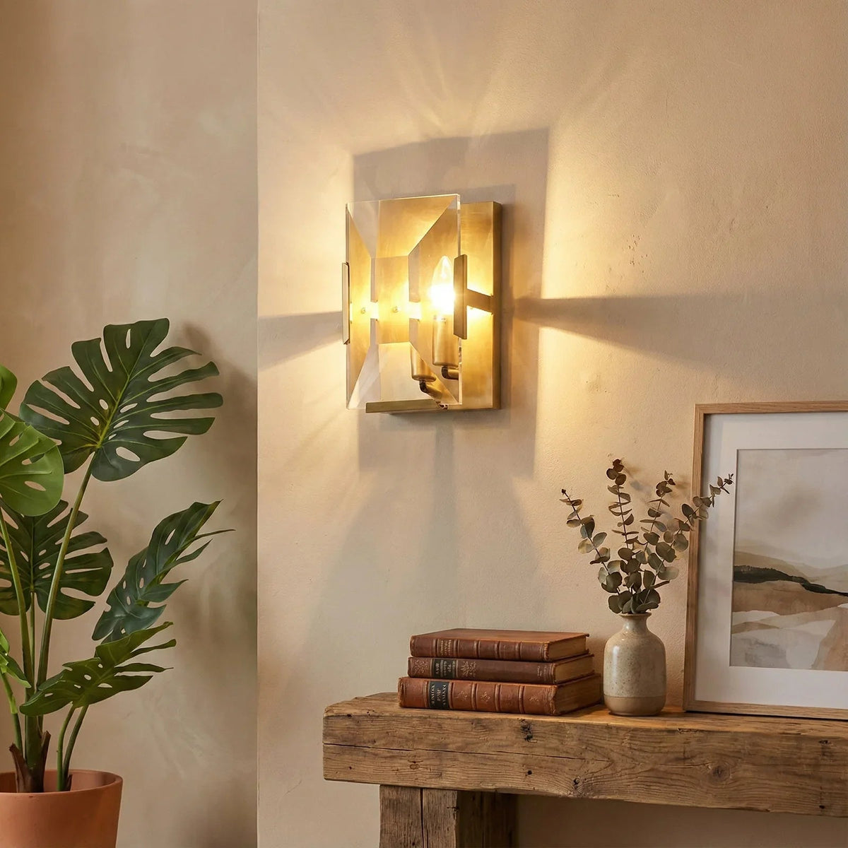 Rectangular Crystal Wall Lamp