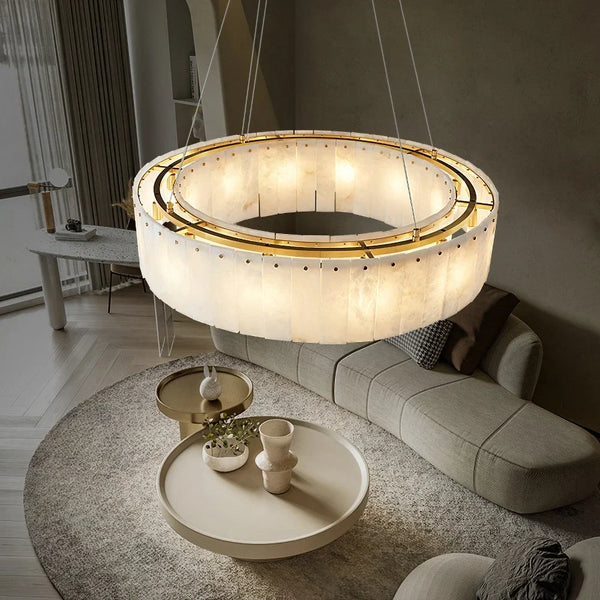 Drum Alabaster Chandelier | CLNN025880
