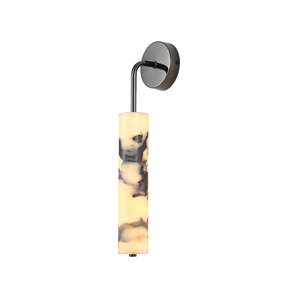 Vertical Marble Cylindrical Wall Light