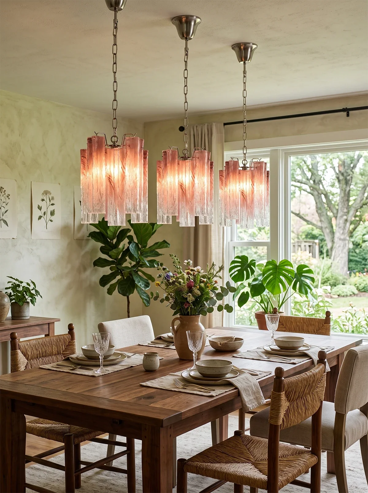 Vintage Gradient Red Chandelier