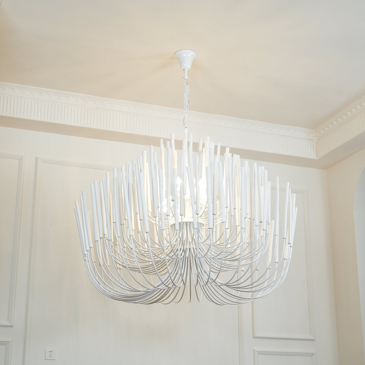 Ulshayra Postmodern Luxury Multi-Stick Wooden Chandelier