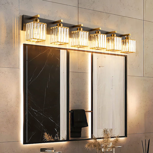 Kristy Vintage LED Metal/Crystal Wall Lamp For Mirror, Gold
