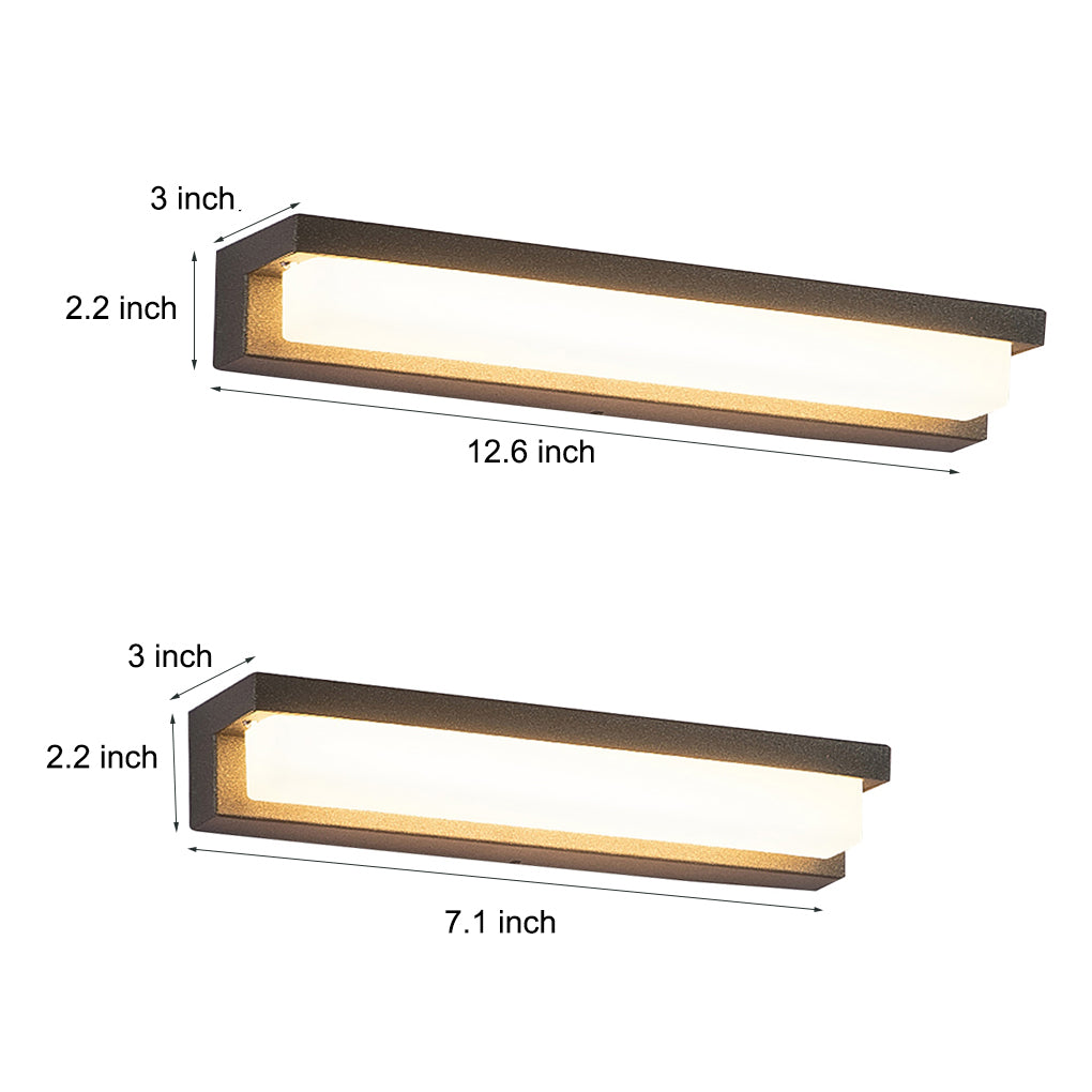 Jun Contemporary Stainless Steel Outdoor Wall Light