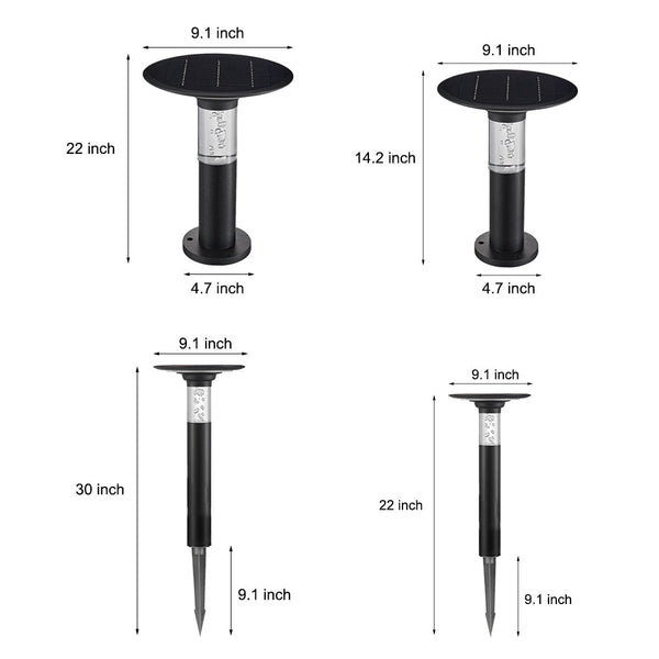 Viraoaya Solar Round Top Disk Down Path Lighting