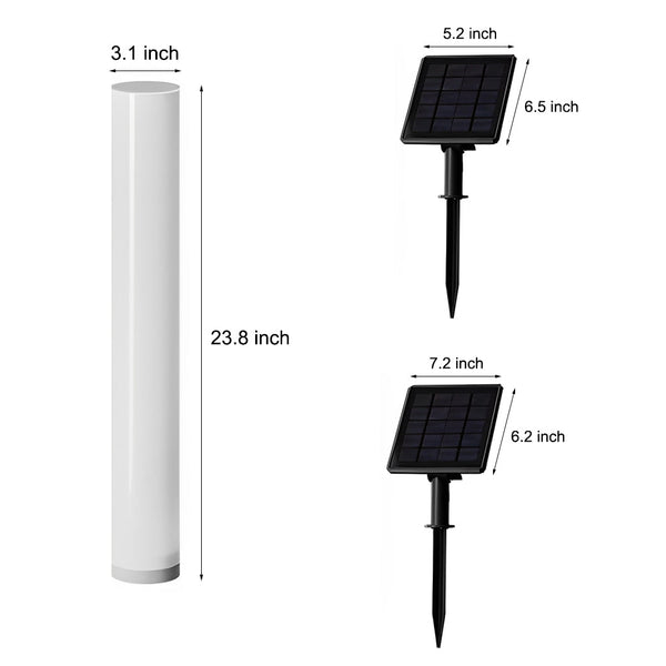 Caloraya Long Cylindrical Modern ABS Outdoor Lawn Post Lights