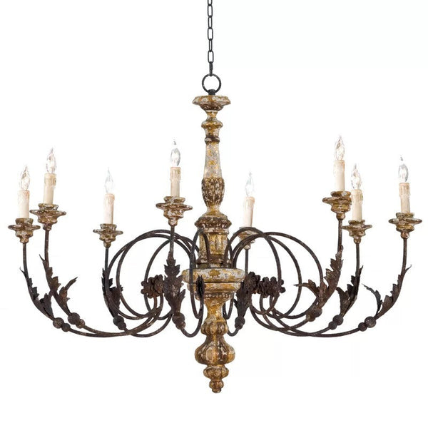 Silva Large Retro Creative Chandelier Wood Living Room