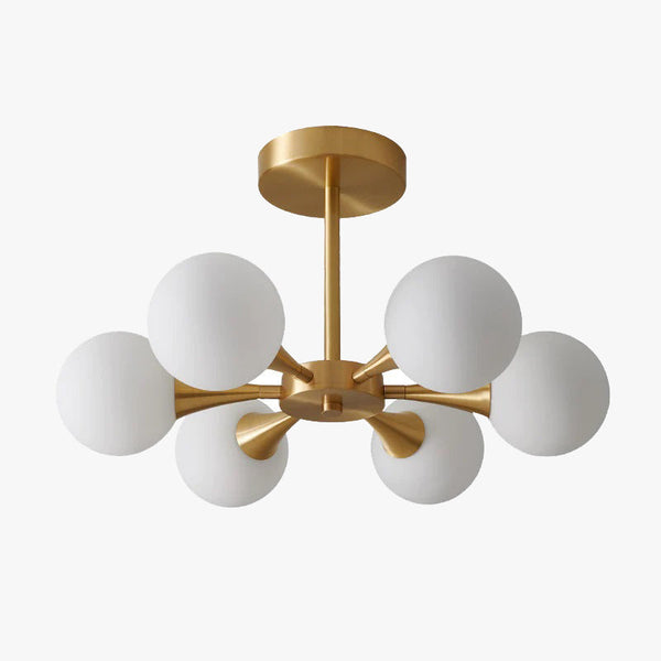 Valentina Contemporary Flush Mount Ceiling Light, Glass Bubble