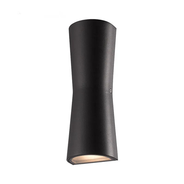 Laxor Minimalist Torch Metal Outdoor Wall Lamp Waterproof, Black/White