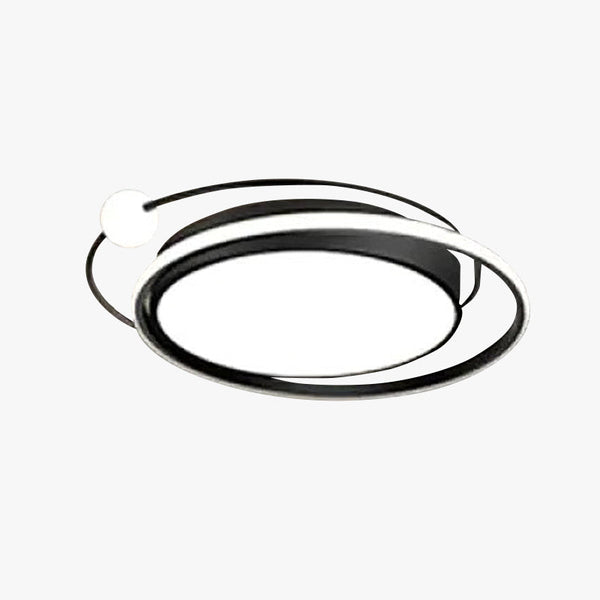 Arisha Modern Multi Orbit Flush Mount Ceiling Light, Black/Gold