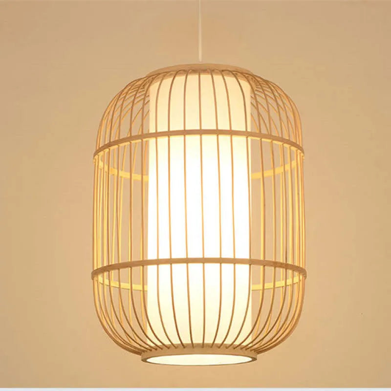 Chinese Lantern Bamboo Rattan Pendant Light