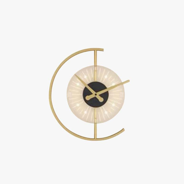 Nordic Clock Decorative Wall Light Beside Bed