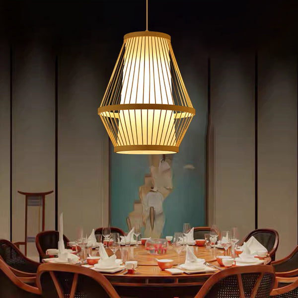 Chinese Bamboo Woven Pendant Light