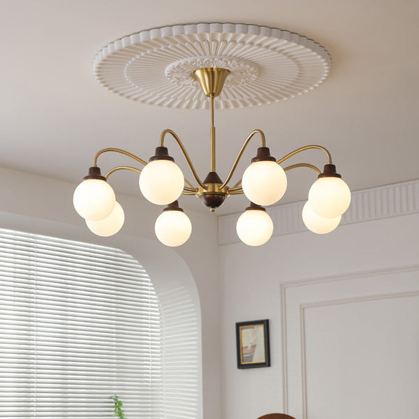 Valentina French LED Chandelier Chrome Gold Living Room/Bedroom