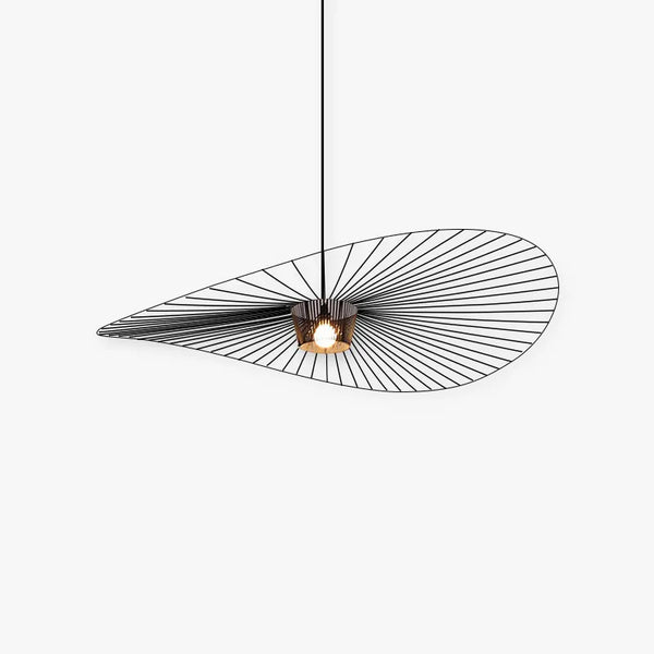 Modern Hat Pendant Light Fabric Shade Dimmable for Living Rooms