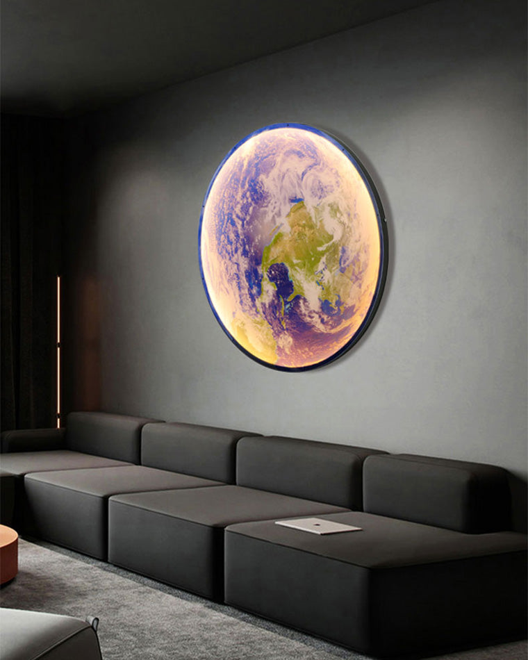 Moon/Earth Round Wall Sconce
