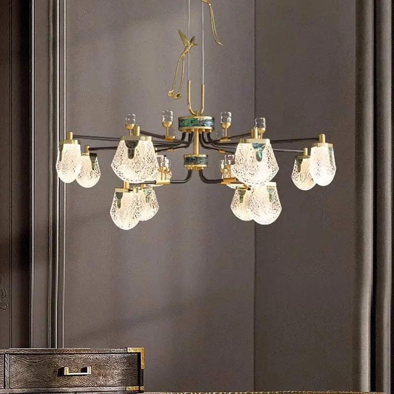 Luxury Art Deco Pendant Light - 8/12 Light