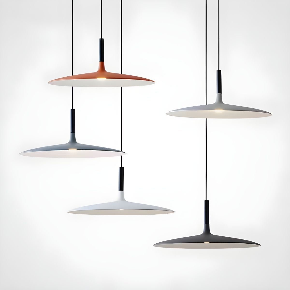 Larkin White Saucer Pendant Light