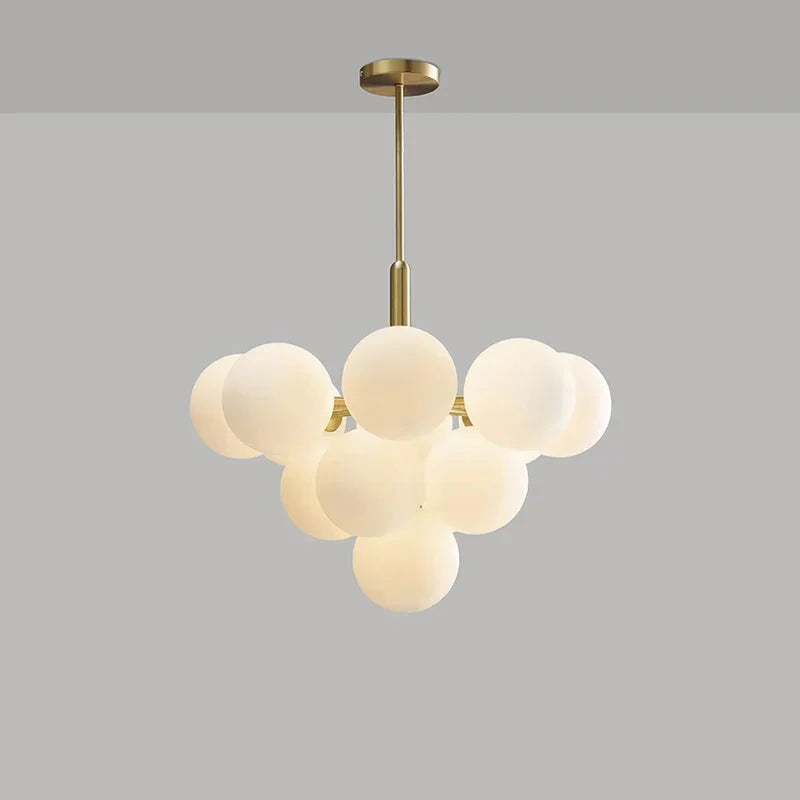 13-Light White Bubble Glass Ceiling Light