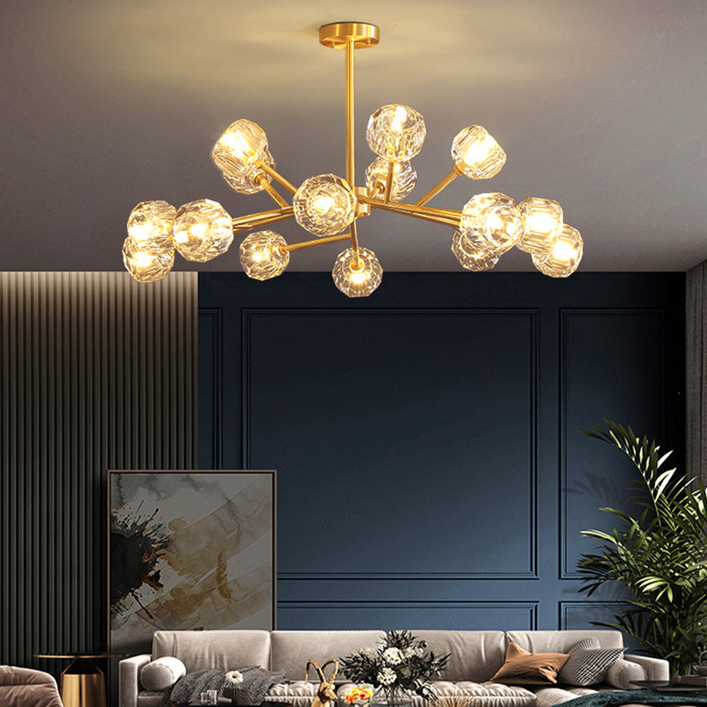 Valentina Modern Blown Metal Pendant Light, Gold