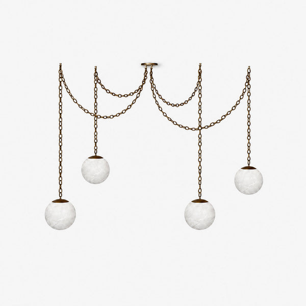 Catenelle Alabaster Swag Pendant Light