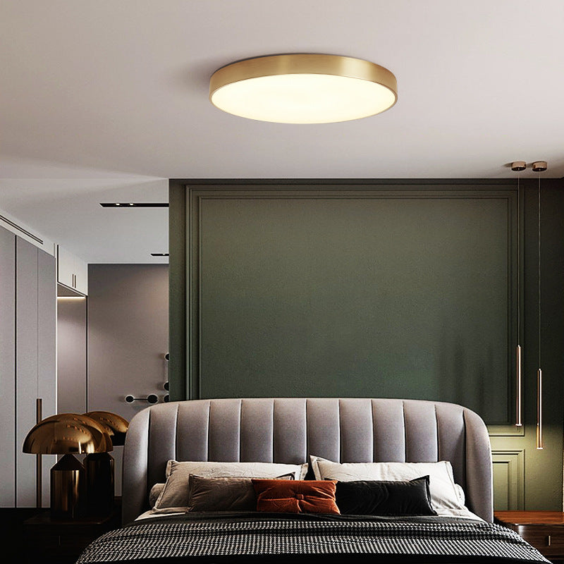 Arisha Nordic LED Gold Round Ceiling Light, Metal