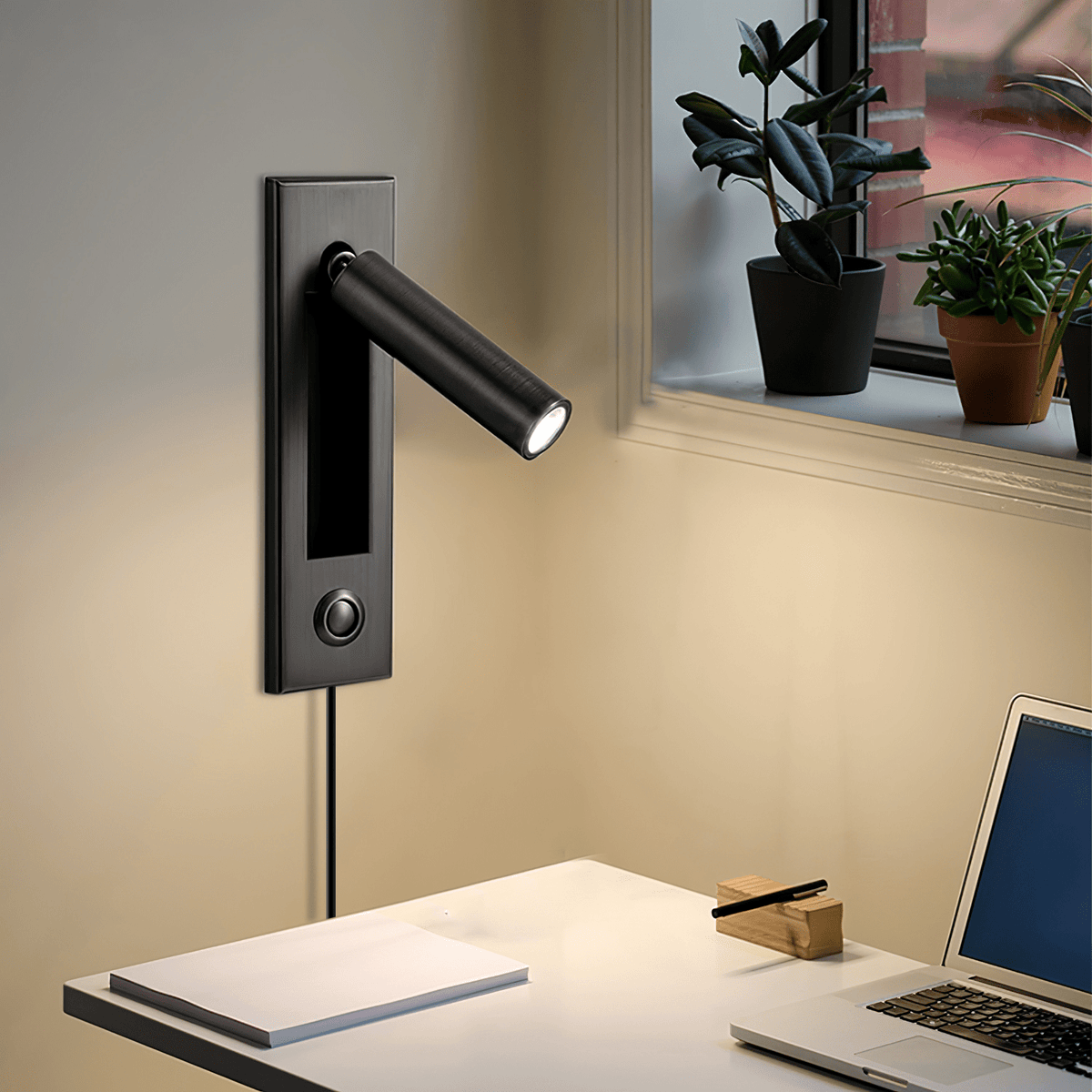 Embedded Bedside Plug-in Sconce