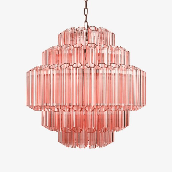Pink Palermo Glass Chandelier