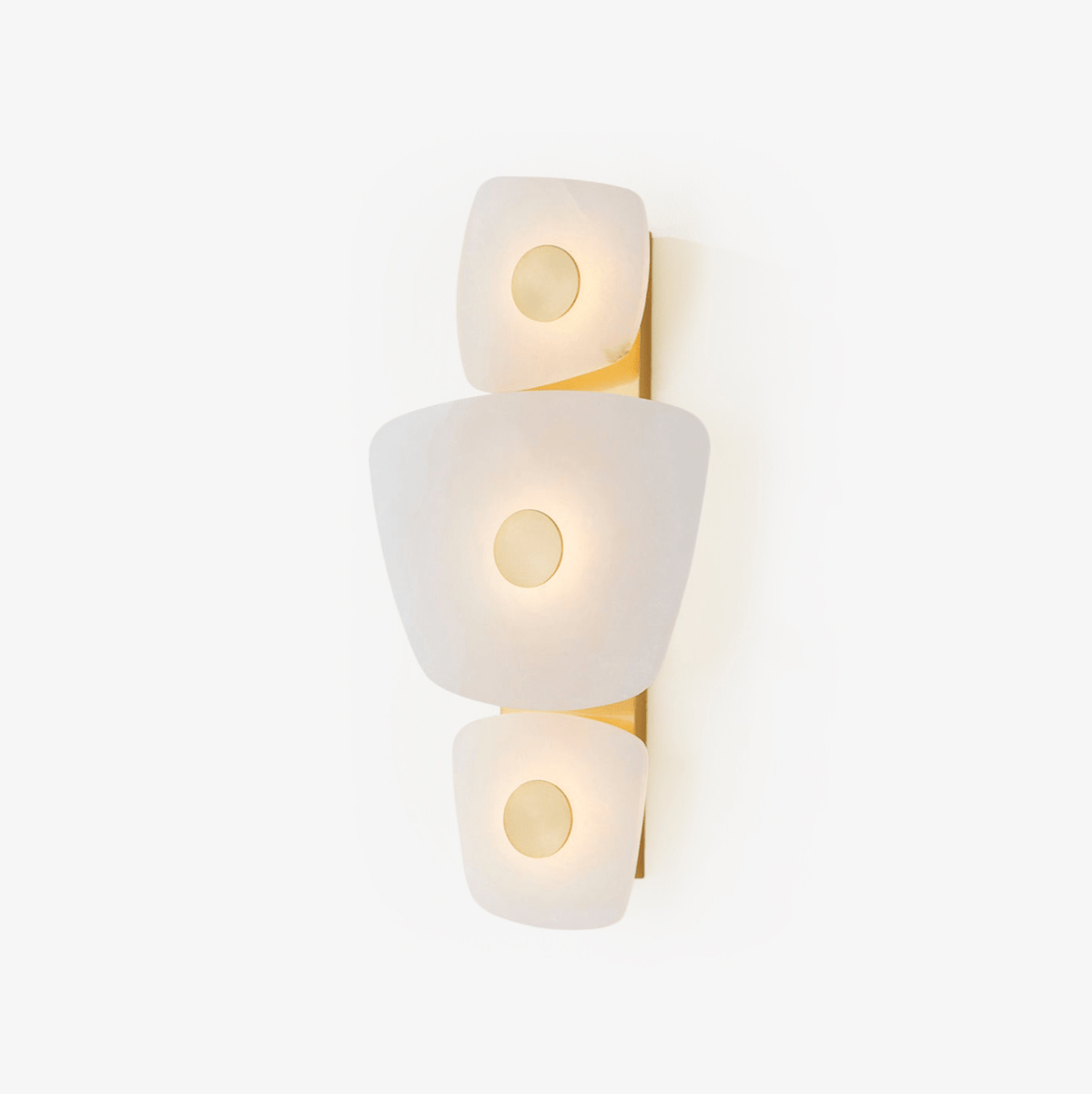 Alabaster Eclipse Round Wall Light