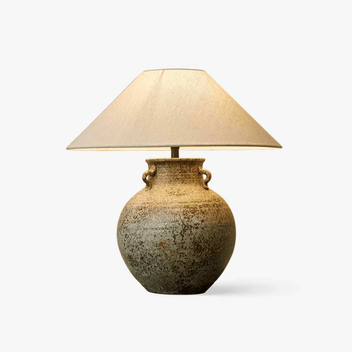 Verdigris Handle Table Lamp