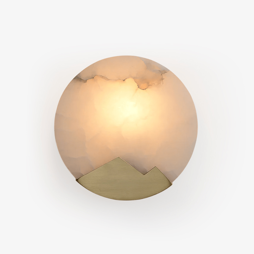 Round Savion Alabaster Wall Lamp