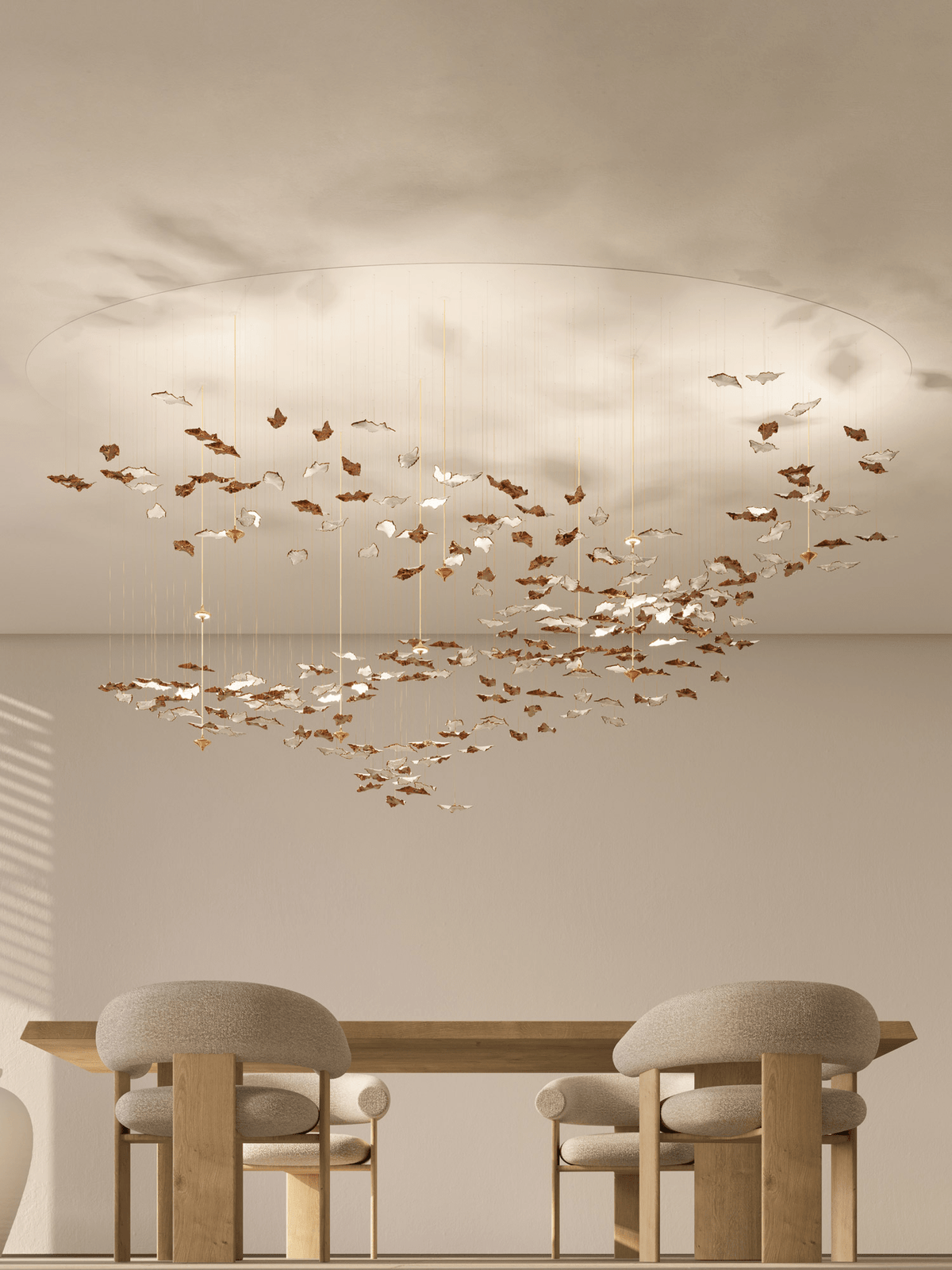 Leaf Twisted Sculptural Customize Chandelier