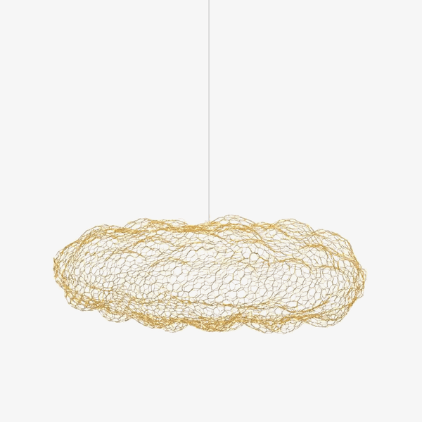 Golden Cloud Weave Pendant Light