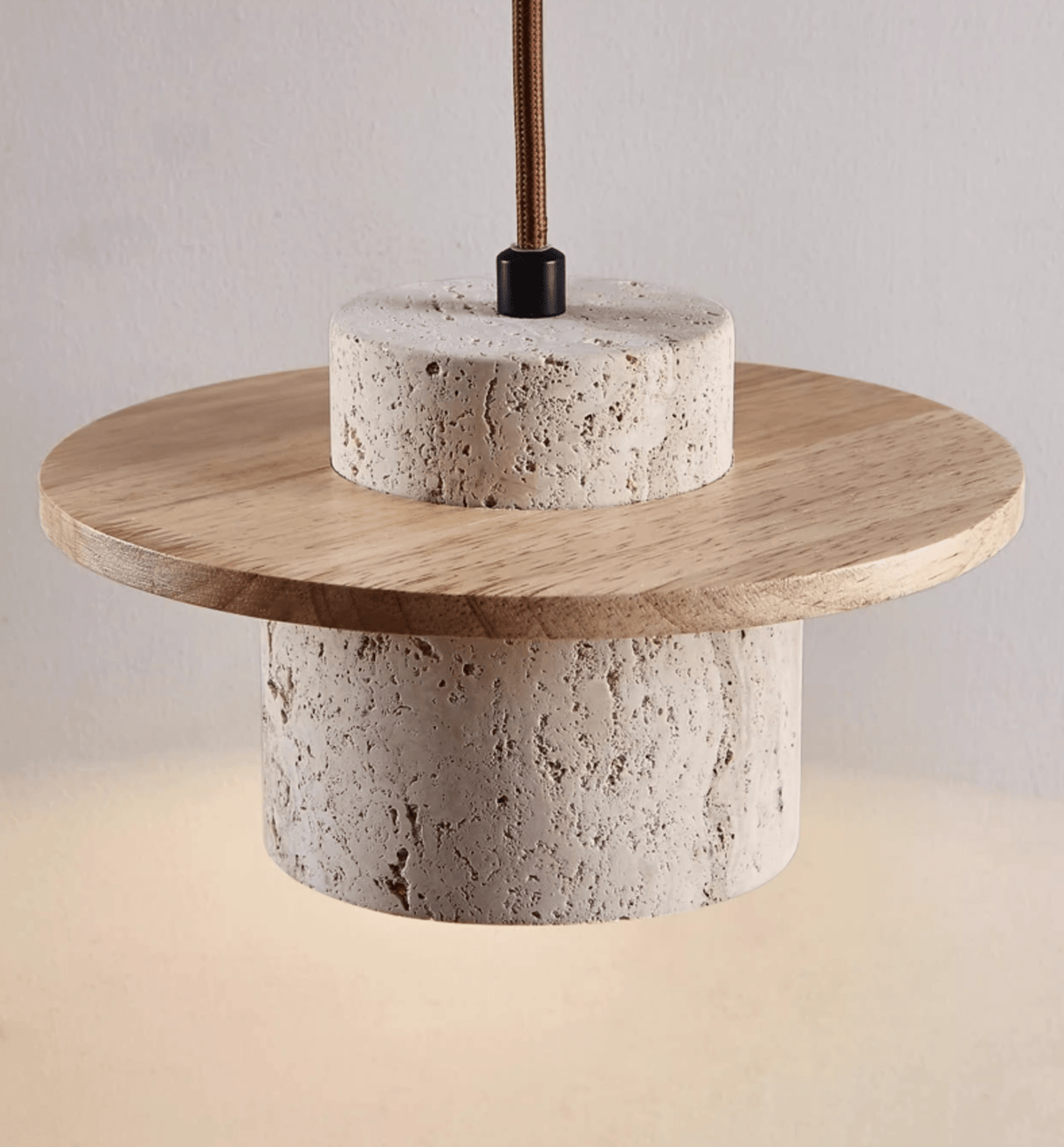 Cylindrical Stone Sconce