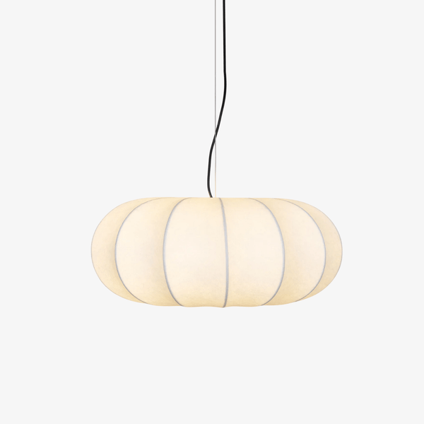 Oblate Silk Pendant Lamp