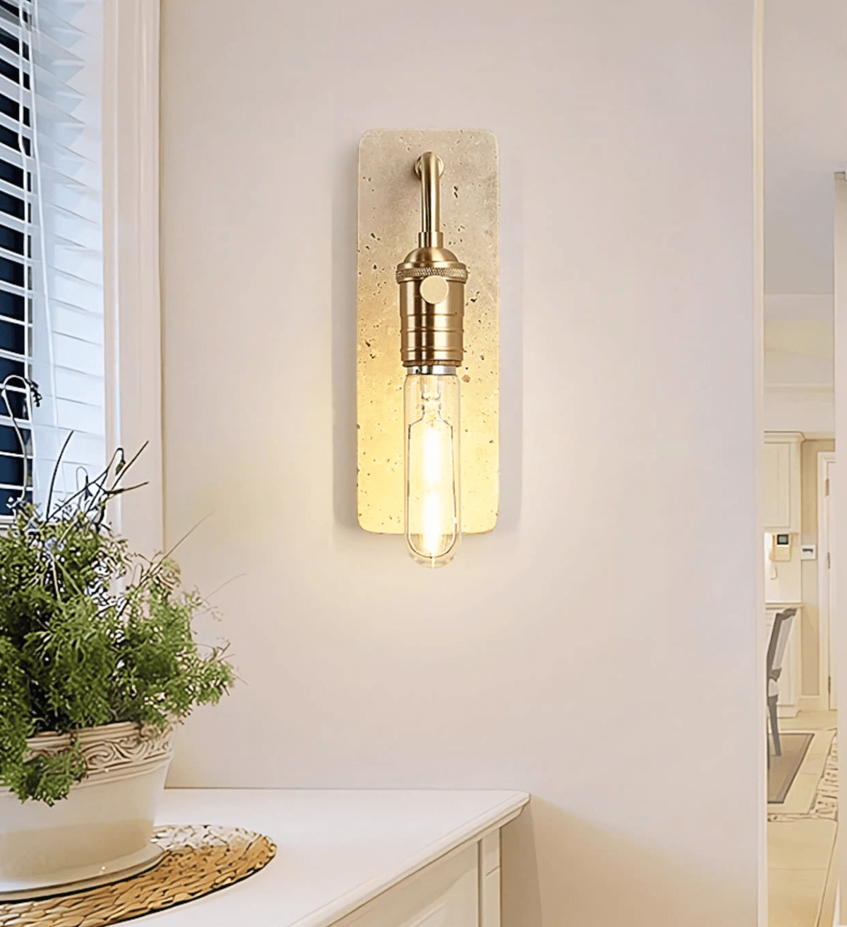 Travertine Mireille Wall Lamp