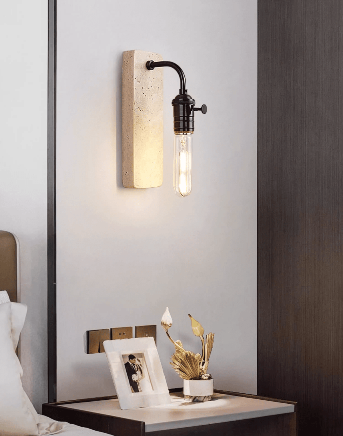 Travertine Mireille Wall Lamp