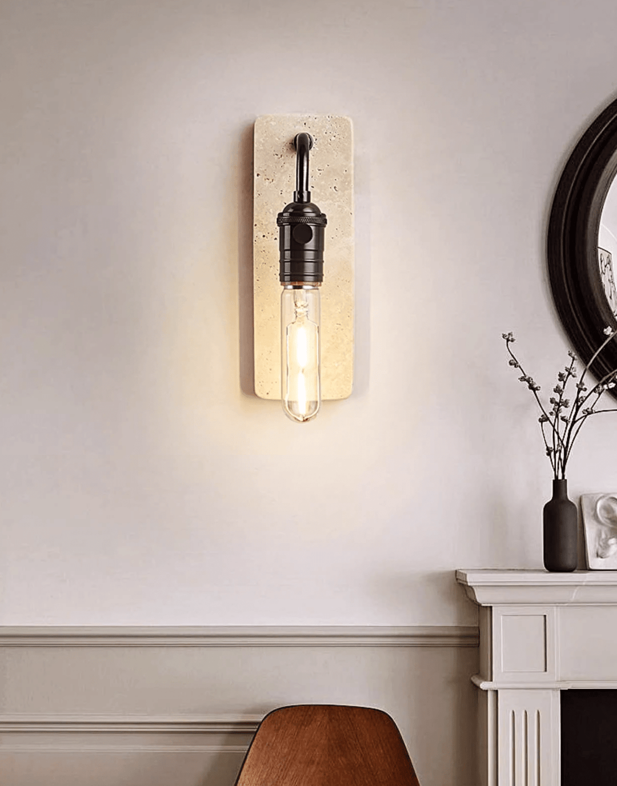 Travertine Mireille Wall Lamp