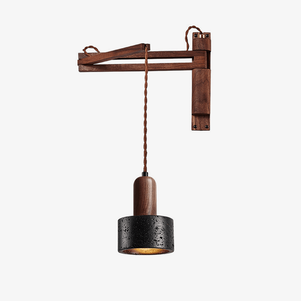 Lava Stone Swing Arm Wall Lamp